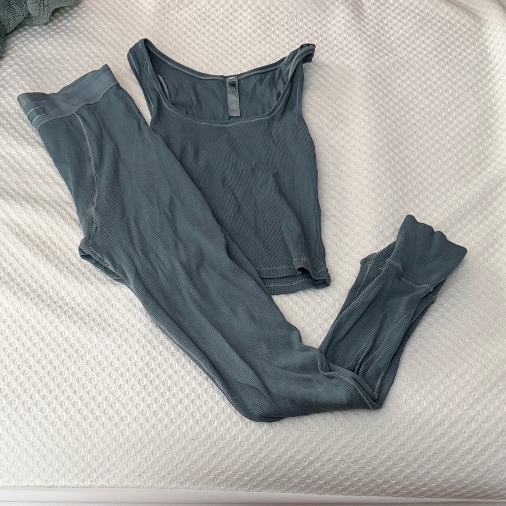 SKIMS Blue Pajama Set